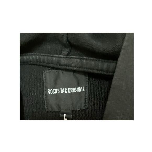 Rockstar Original Tour Mens Large Streetwear Black Red Pullover Hoodie Hip Hop - Picture 6 of 6